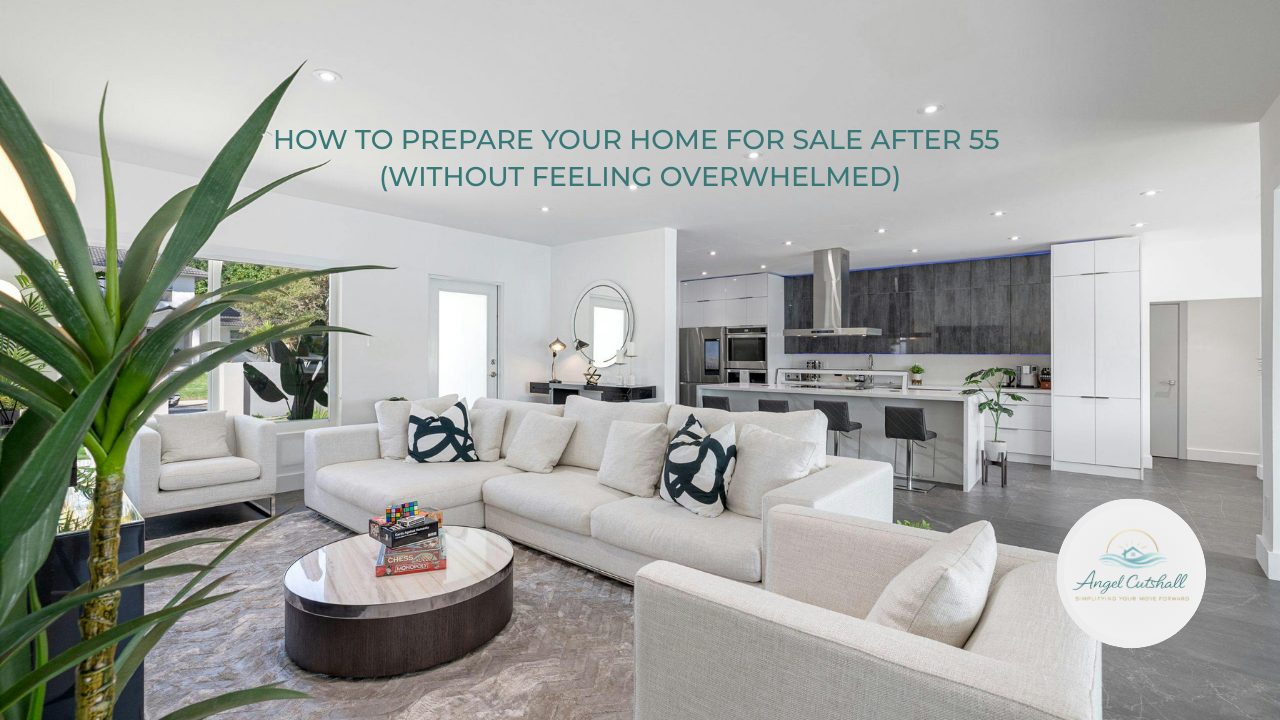 Preparing home for sale after 55 in Jacksonville Florida clean and staged living space