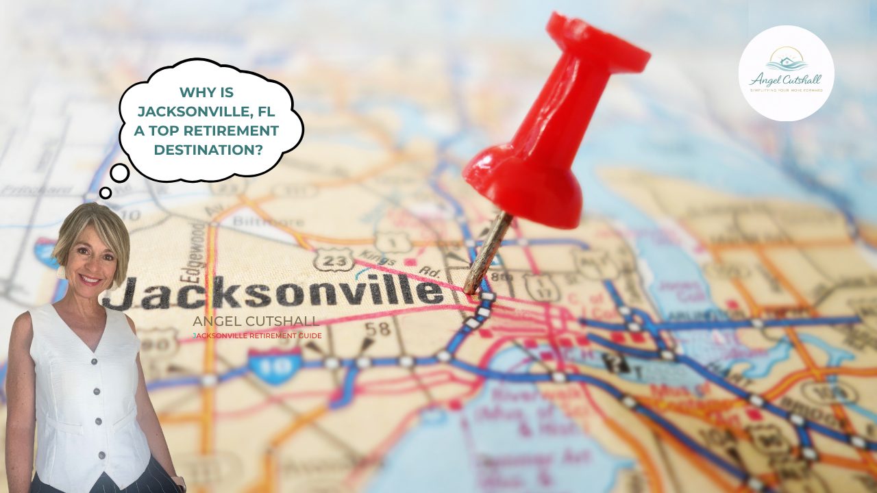 Map of Jacksonville Florida with location pin highlighting why it is a top retirement destination for people over 55