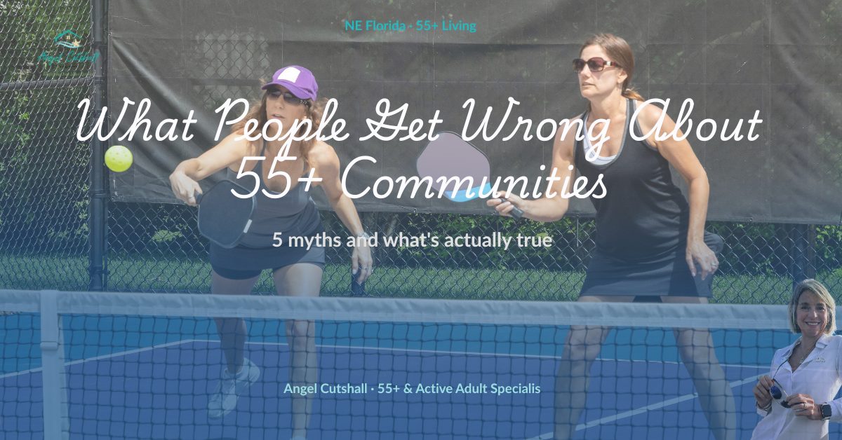 Active adults enjoying amenities at a 55+ community in Jacksonville, Florida